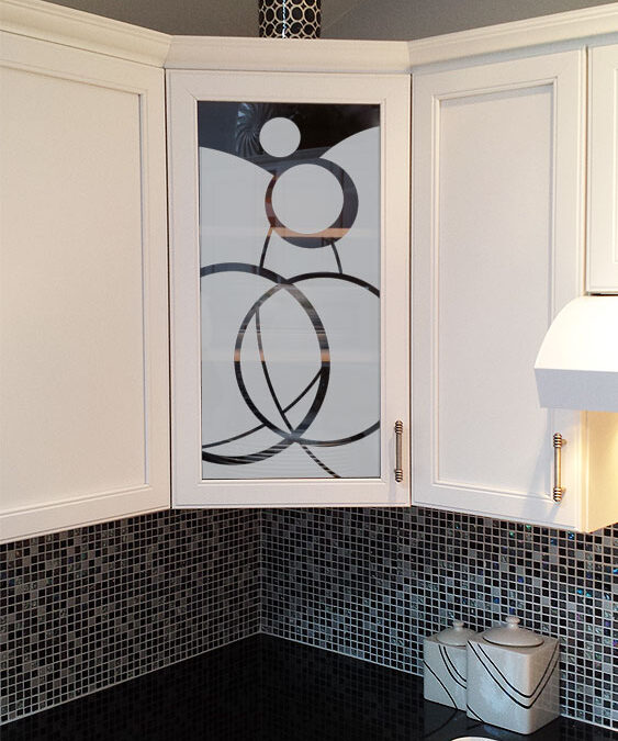 Art for Glass – Kitchen Cabinet Glass Circle Designs