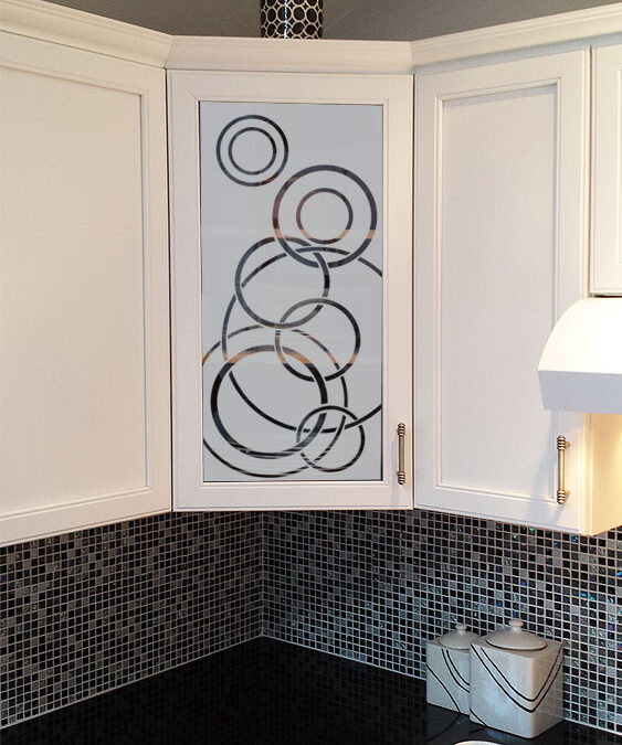 Art for Glass – Kitchen Cabinet Glass Circle Designs