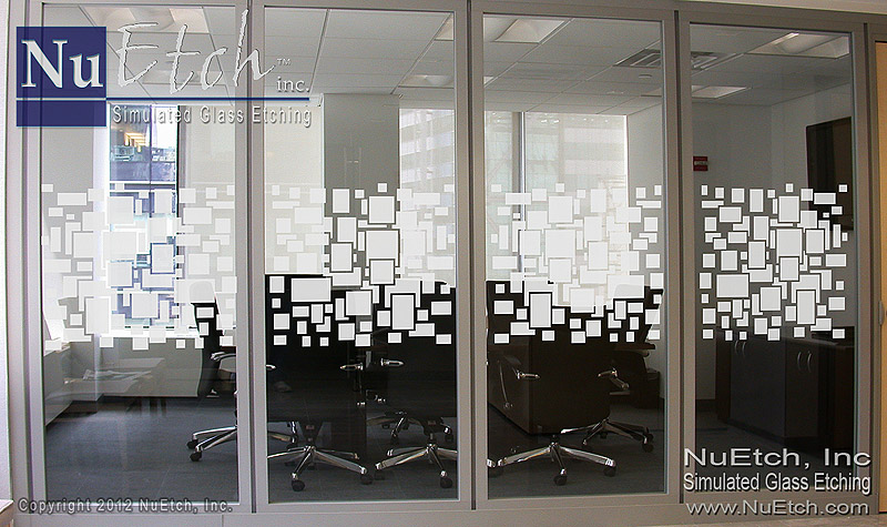 NuEtch – Frosted Privacy Film Band Design Glass